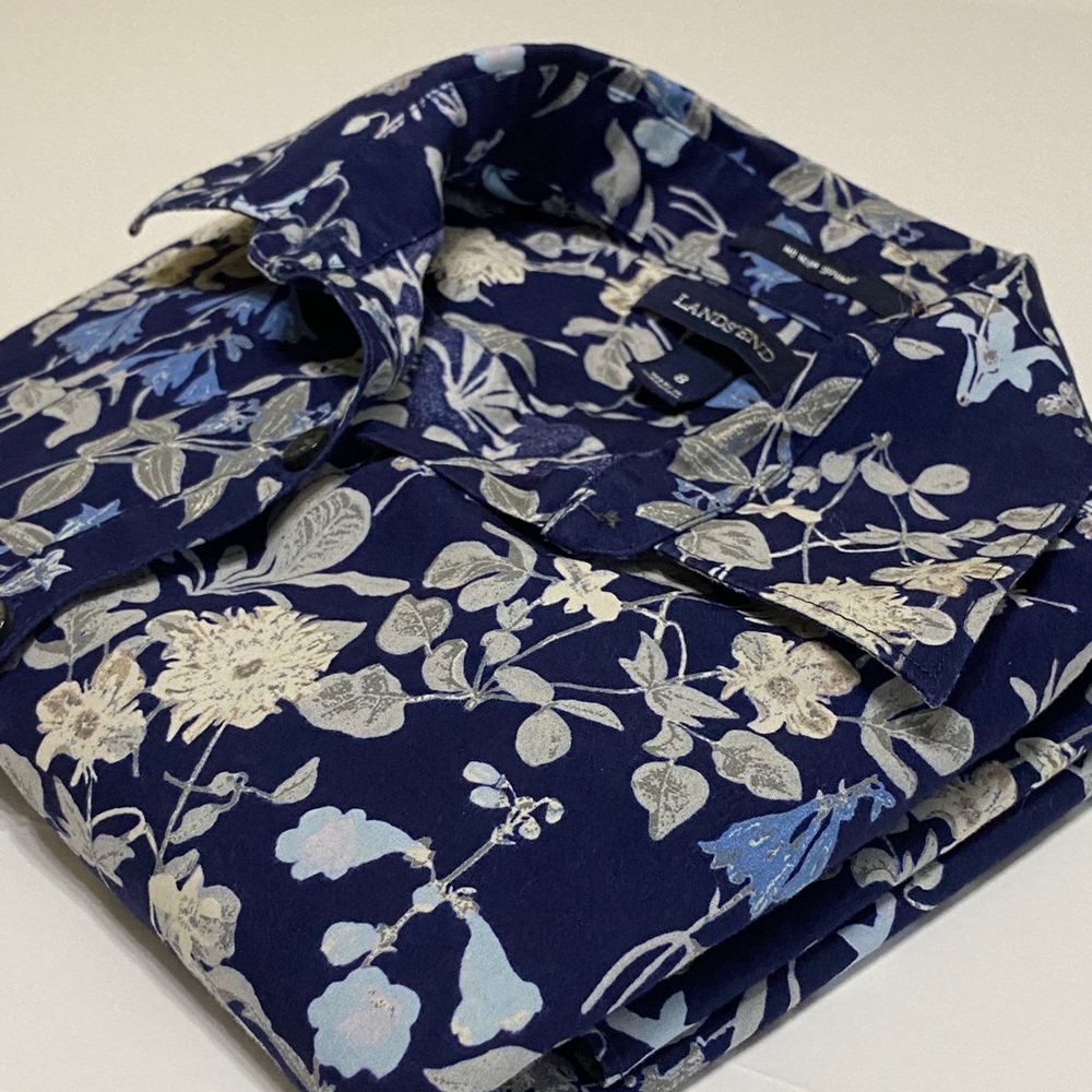 Lands End womens patterned shirt